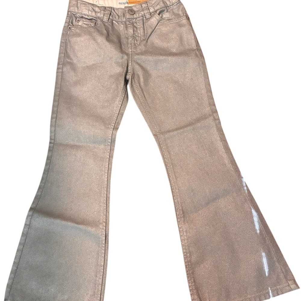Stylish Metallic Flare Jeans NWT